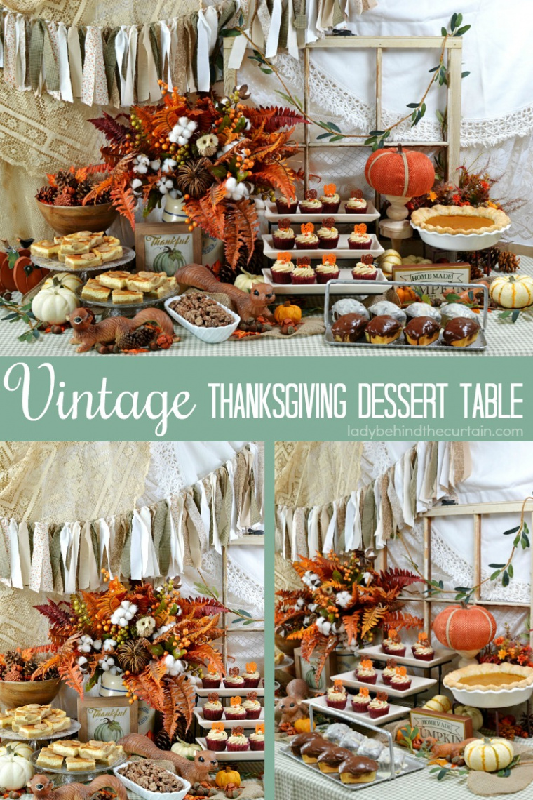 Vintage Thanksgiving Dessert Table