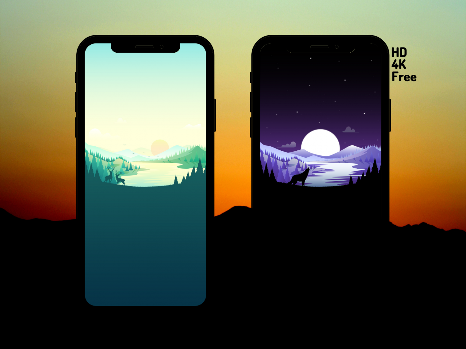 Wallpaper] Day and Night landscape : r/iOSthemes