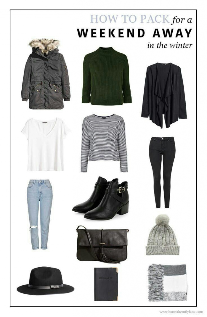 Winter weekend getaway  Getaway outfit, Weekend trip outfits