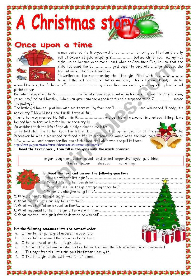 A Christmas story - ESL worksheet by patties