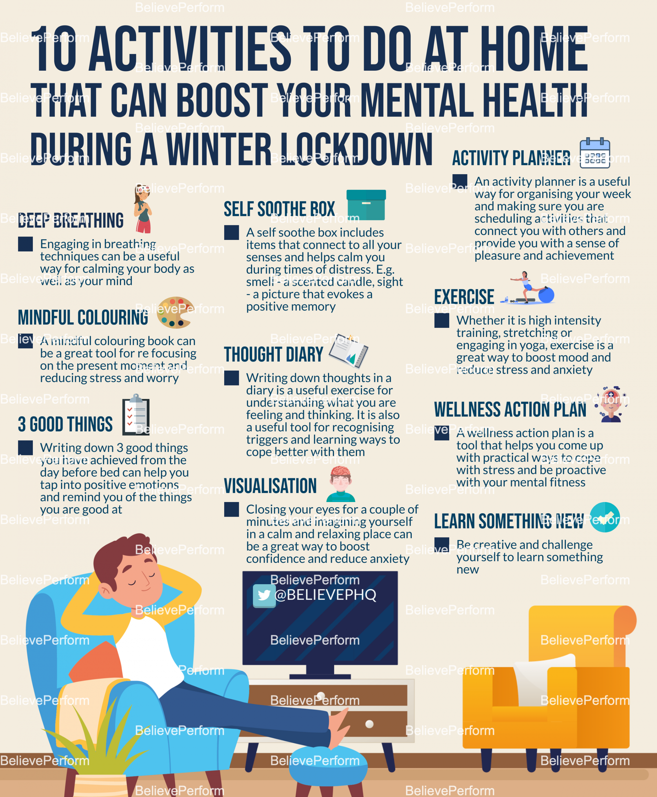 activities to do at home that can boost your mental health