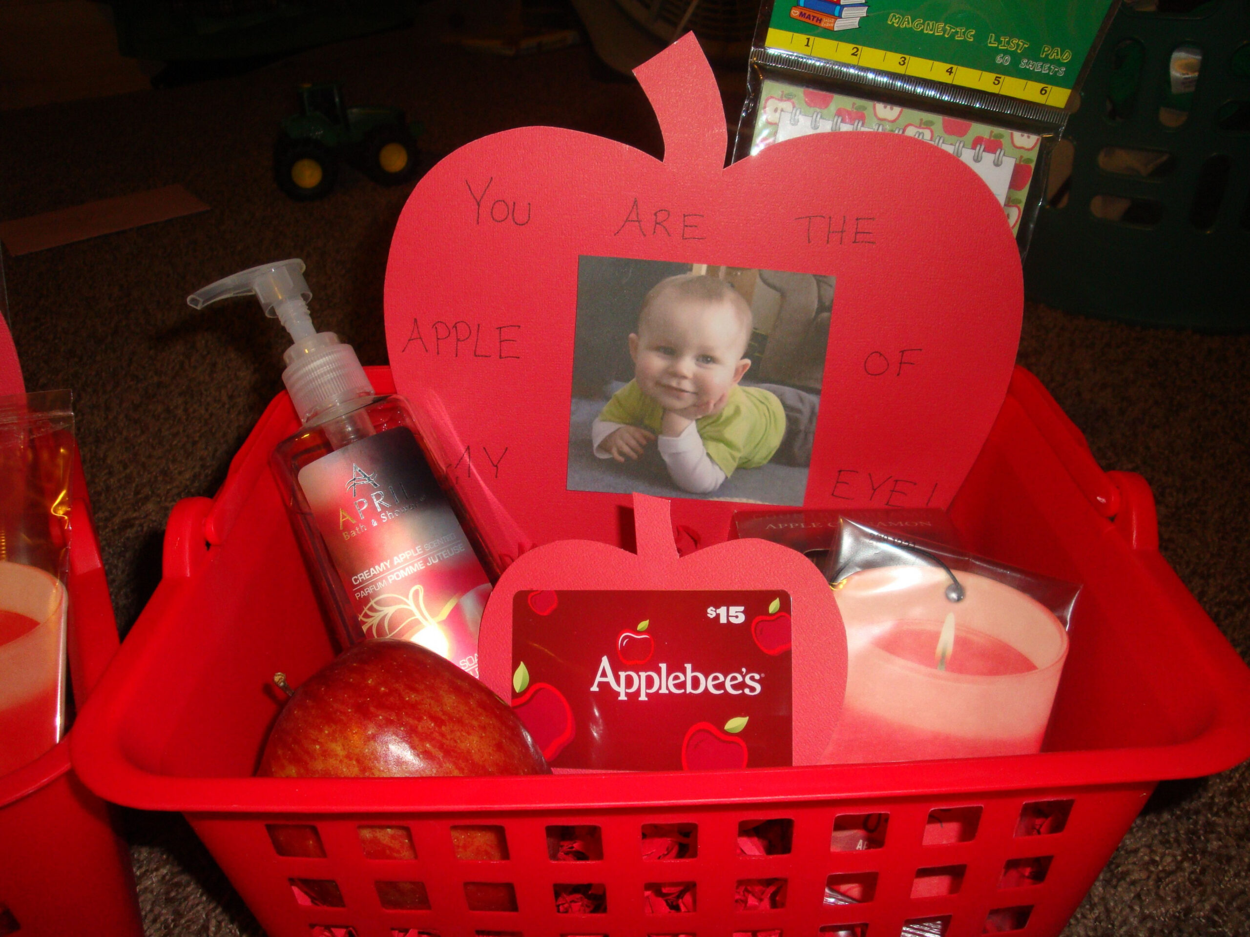 Apple Of My Eye gift basket for daycare teachers