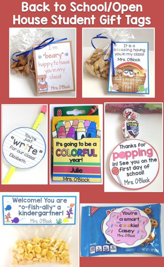 Back to School Gift Tags Editable Open House Meet the Teacher