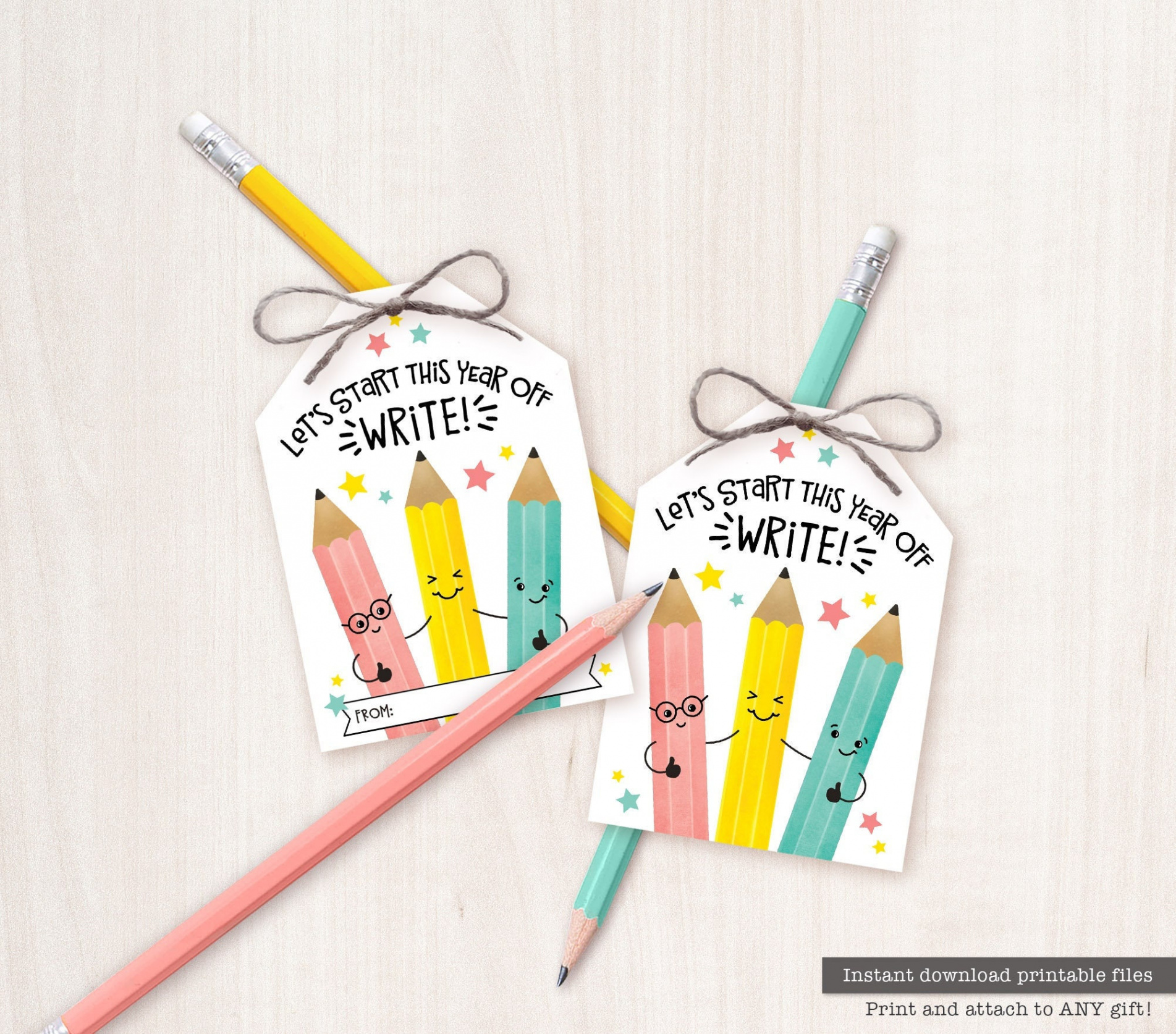 Back to School Printable Gift Tags for Classroom First Day of