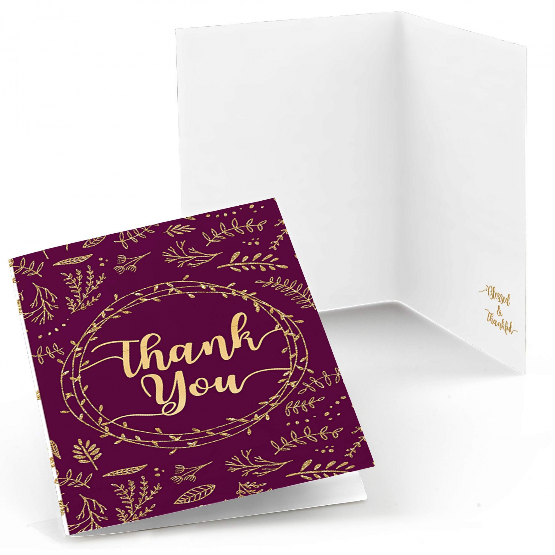 Big Dot of Happiness Elegant Thankful for Friends - Friendsgiving  Thanksgiving Party Thank You Cards ( Count)