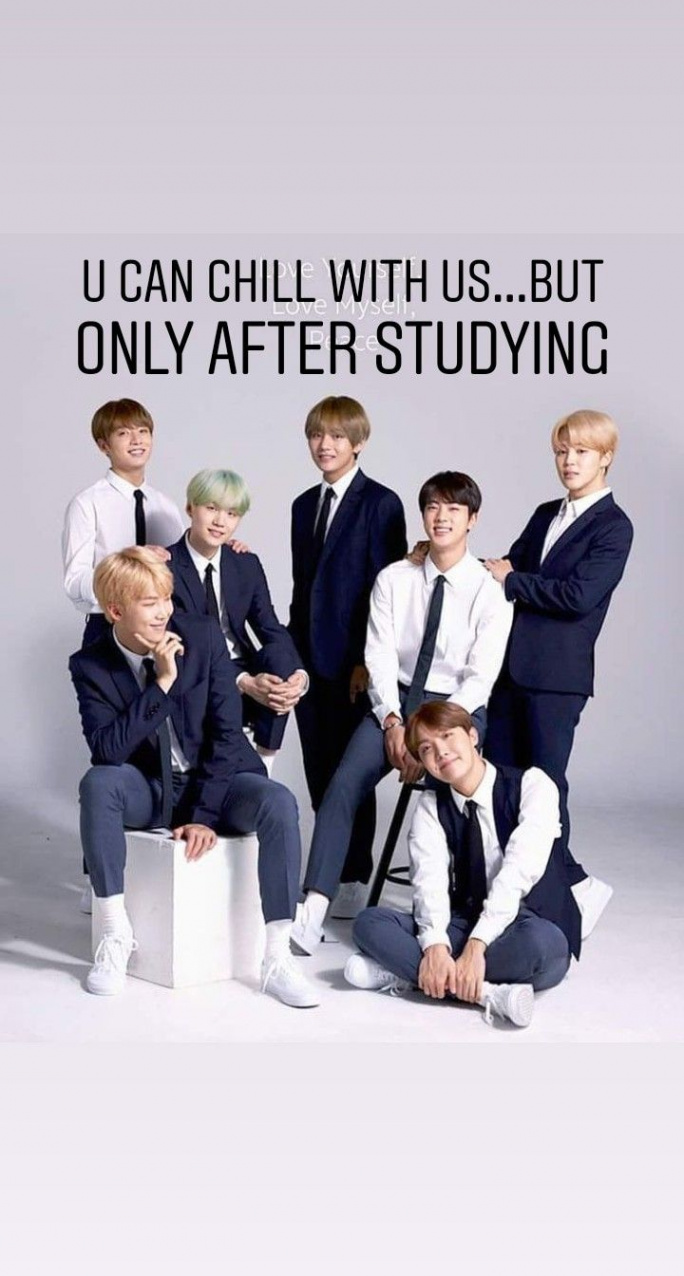 Bts and studying!!  Bts wallpaper lyrics, Exam motivation, Bts