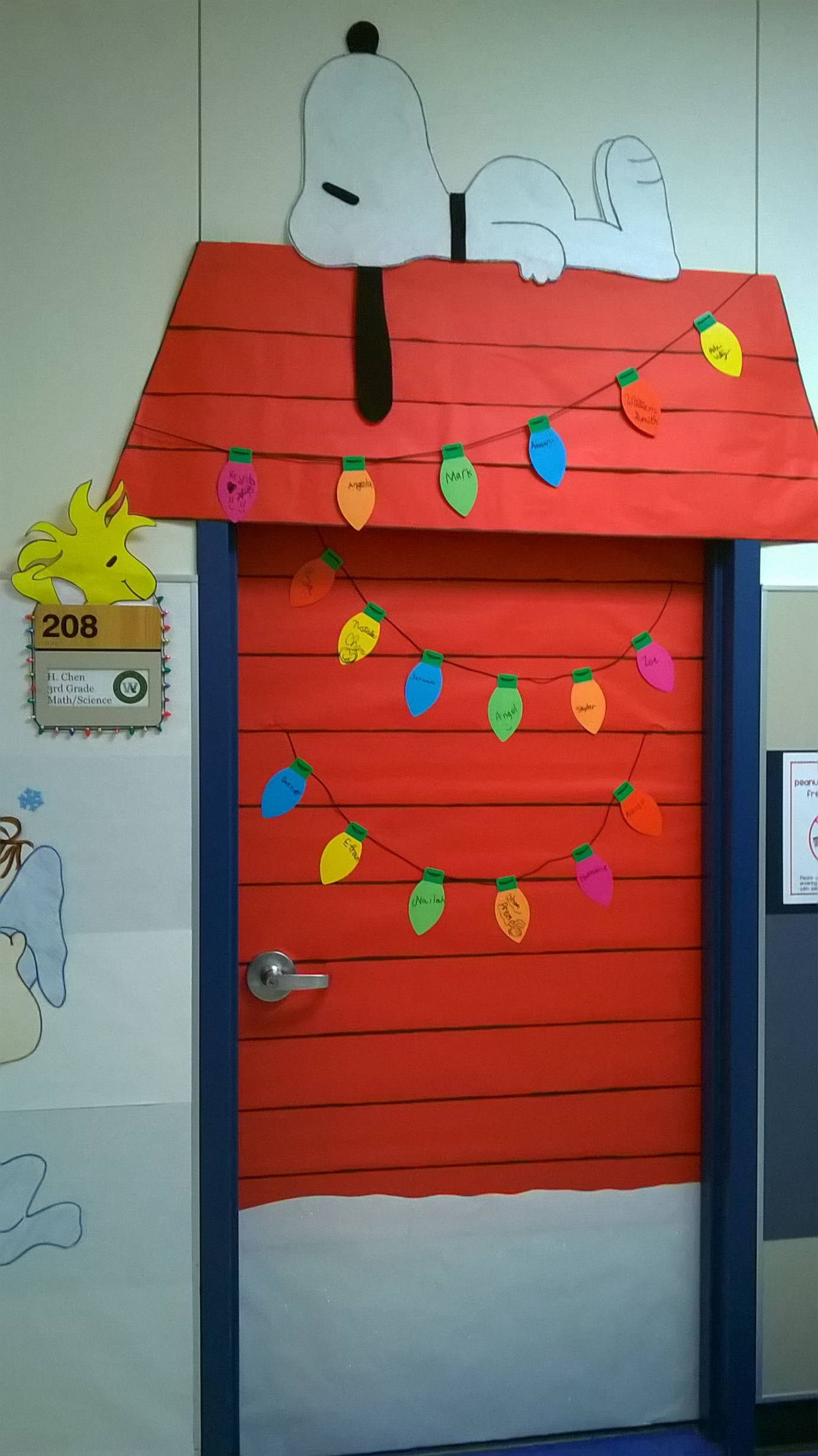 Charlie Brown Christmas classroom door decoration-- love that