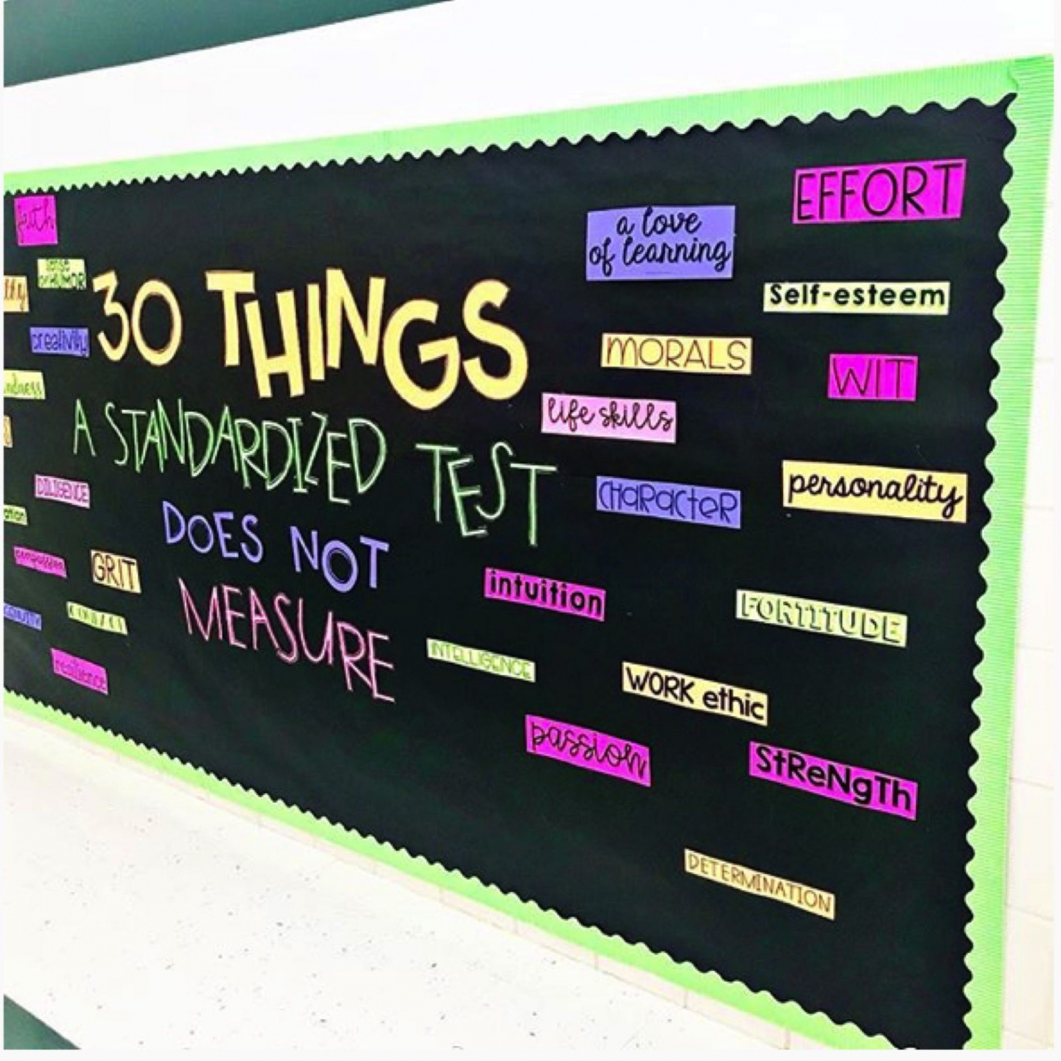 Check out this motivational standardized testing bulletin board