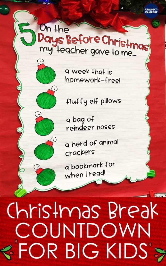 Christmas Activities & Countdown Gifts Fourth Grade  Print