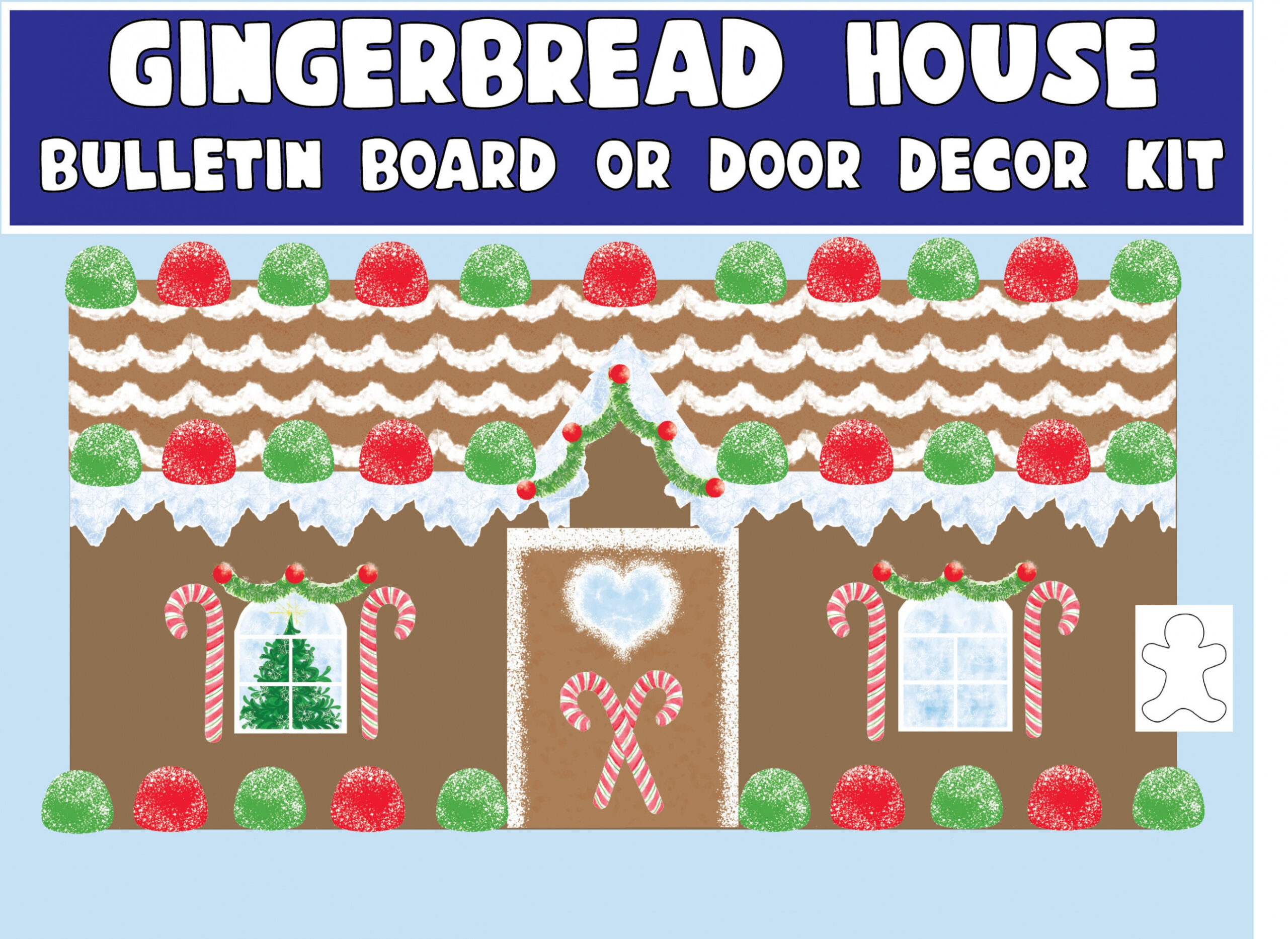 Christmas Bulletin Board Gingerbread House Digital Download - Etsy