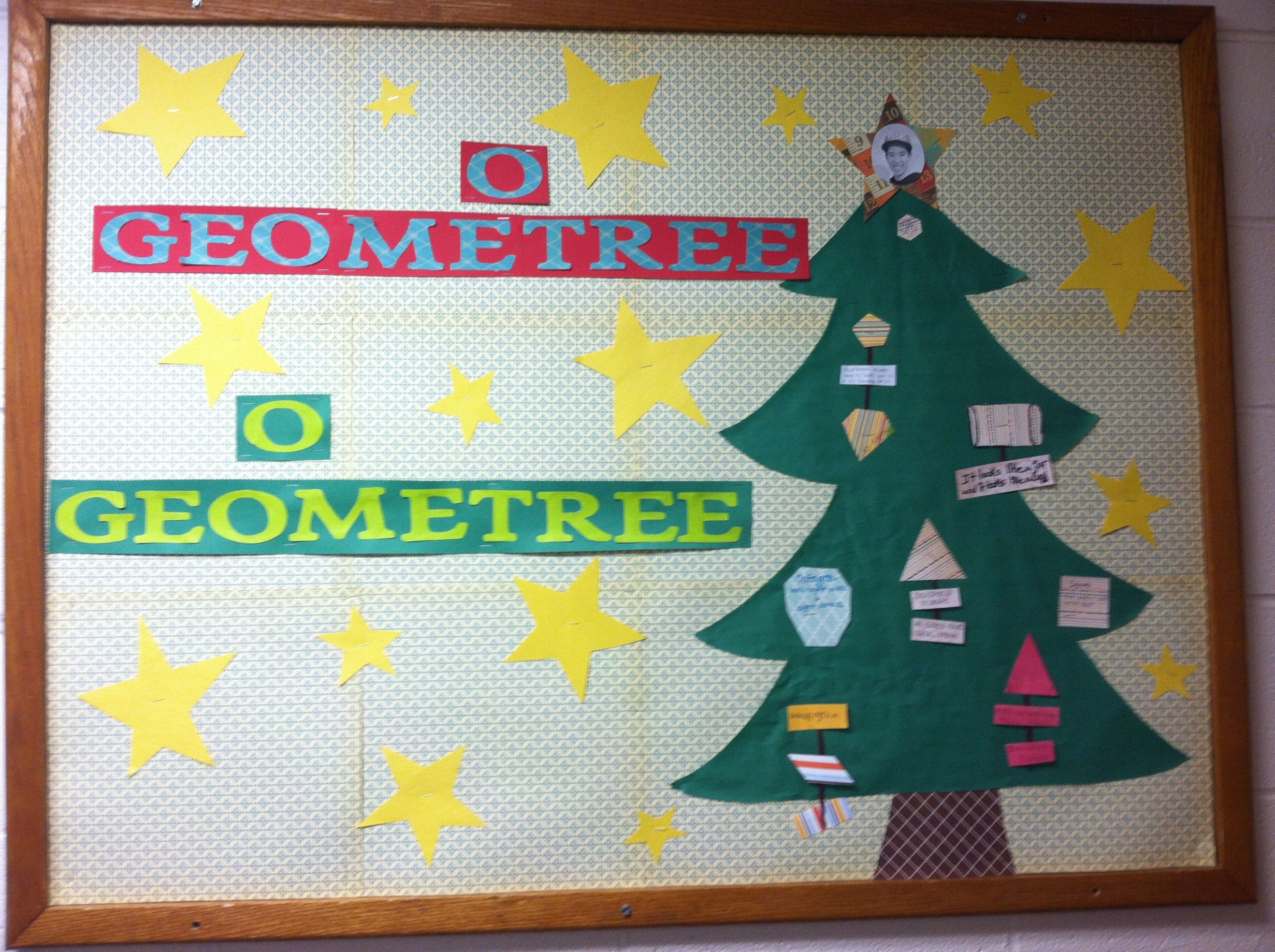 Christmas bulletin board- Math tree by Mrs