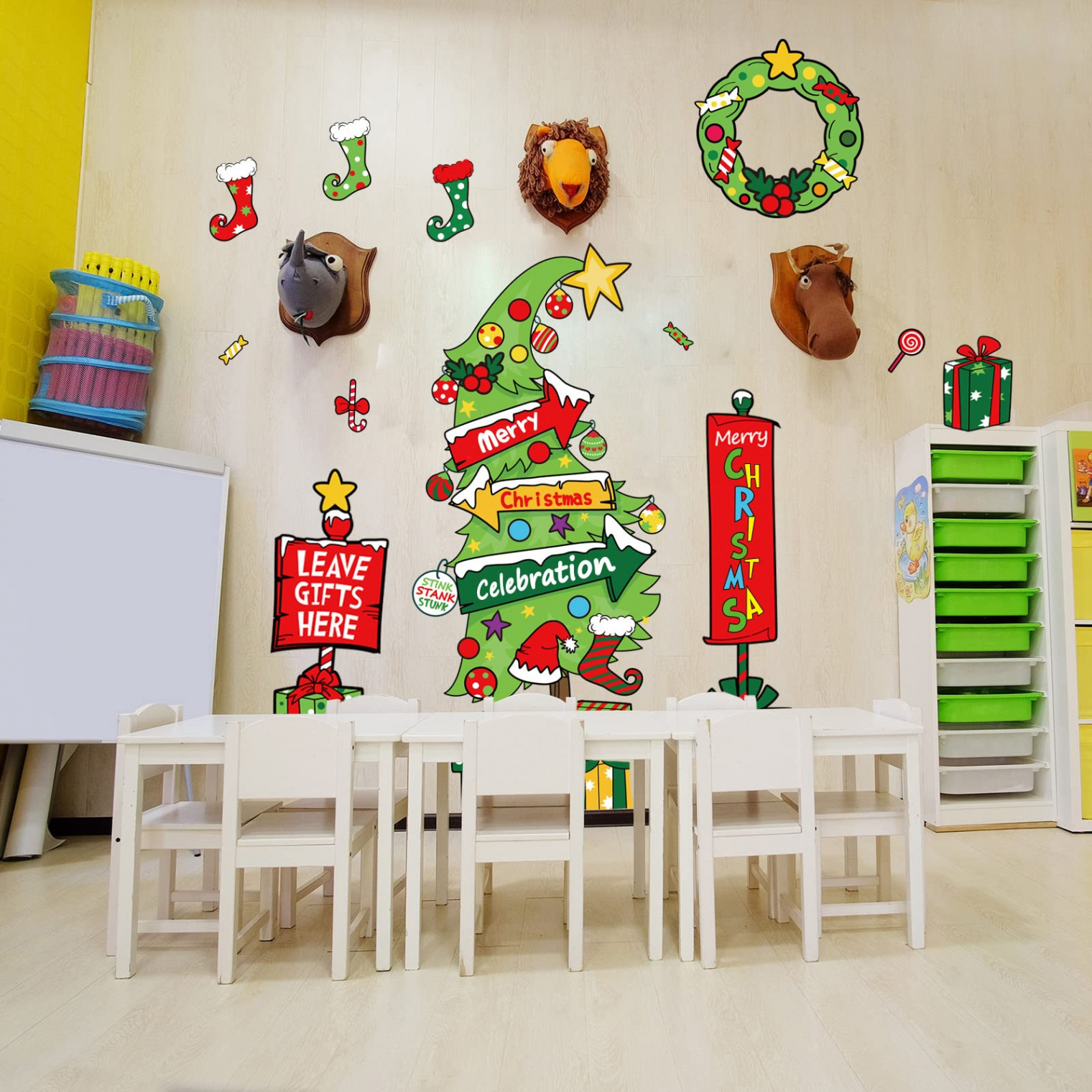 Christmas Classroom Bulletin Board Decorations Merry Grinchmas