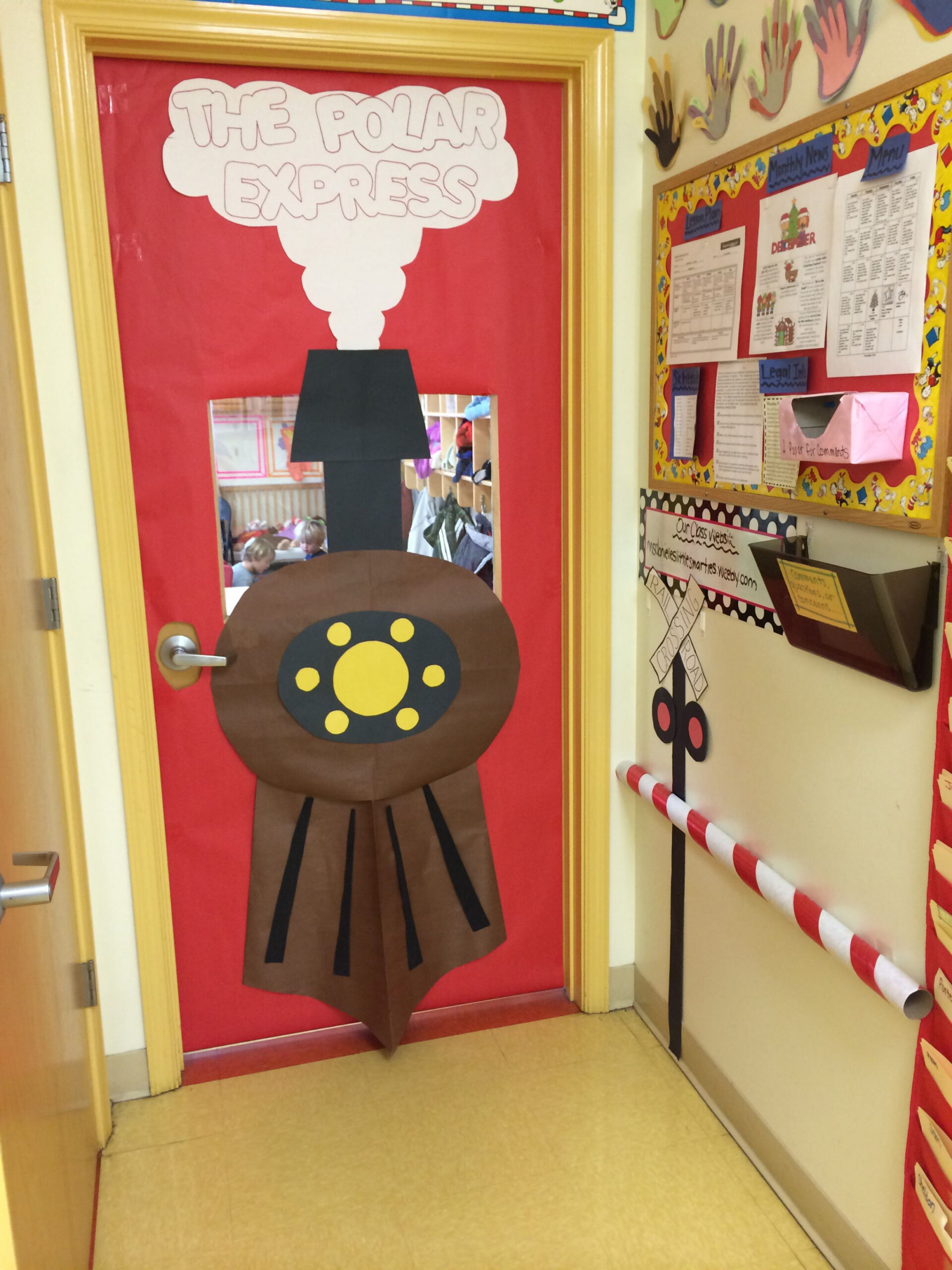 Christmas classroom door: polar express  Door decorations