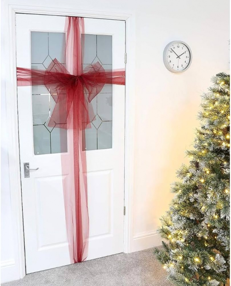 Christmas Concepts® - Wine Christmas fabric door bow decoration - create  your own fabric sheet