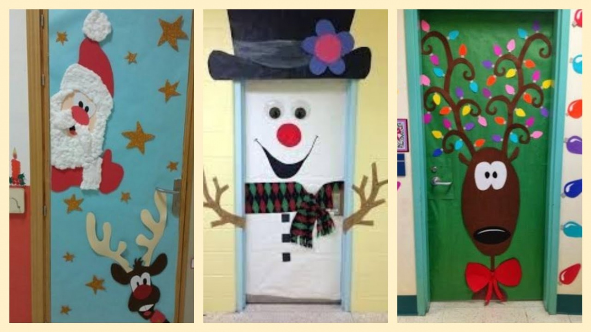 Christmas door decoration ideas for school s