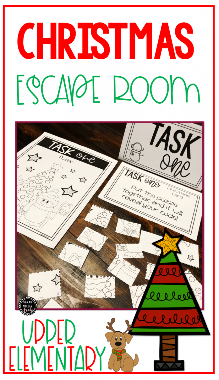 Christmas ESCAPE ROOM (th, th, th Grade) NOT CONTENT SPECIFIC