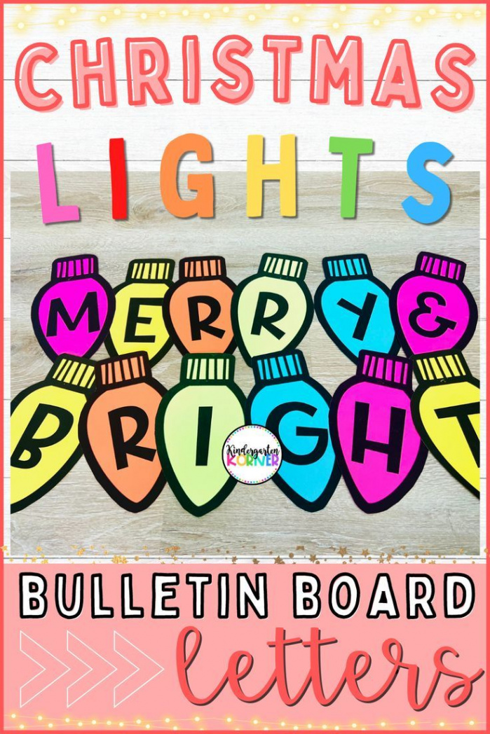 Christmas Lights Bulletin Board Letters  December Bulletin Boards