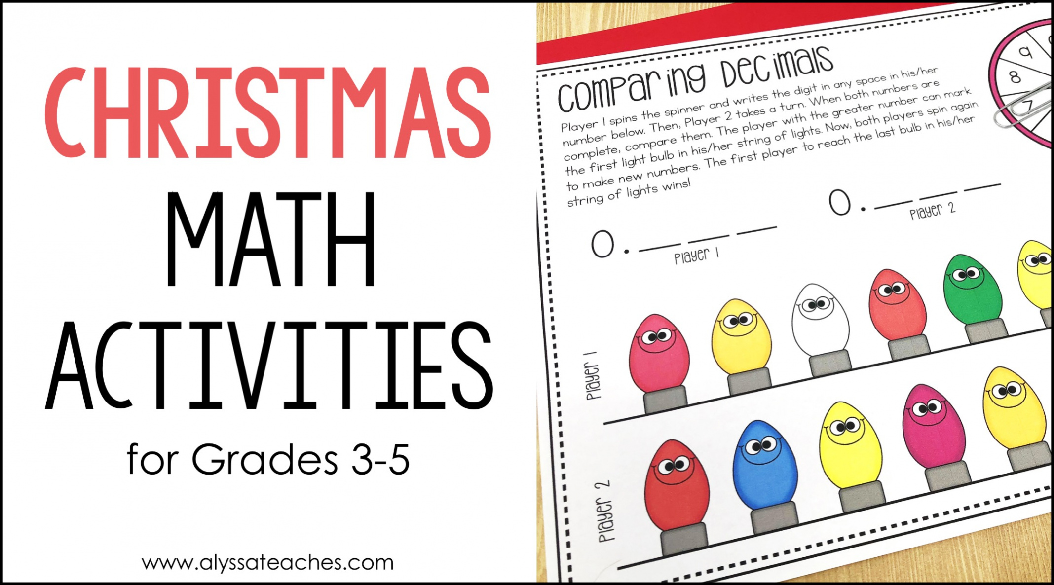 Christmas Math Activities for Upper Elementary Grades - Alyssa Teaches