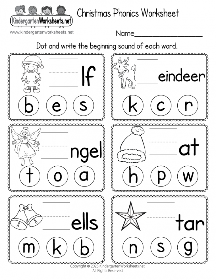 Christmas Phonics Worksheet - Free Printable, Digital, & PDF