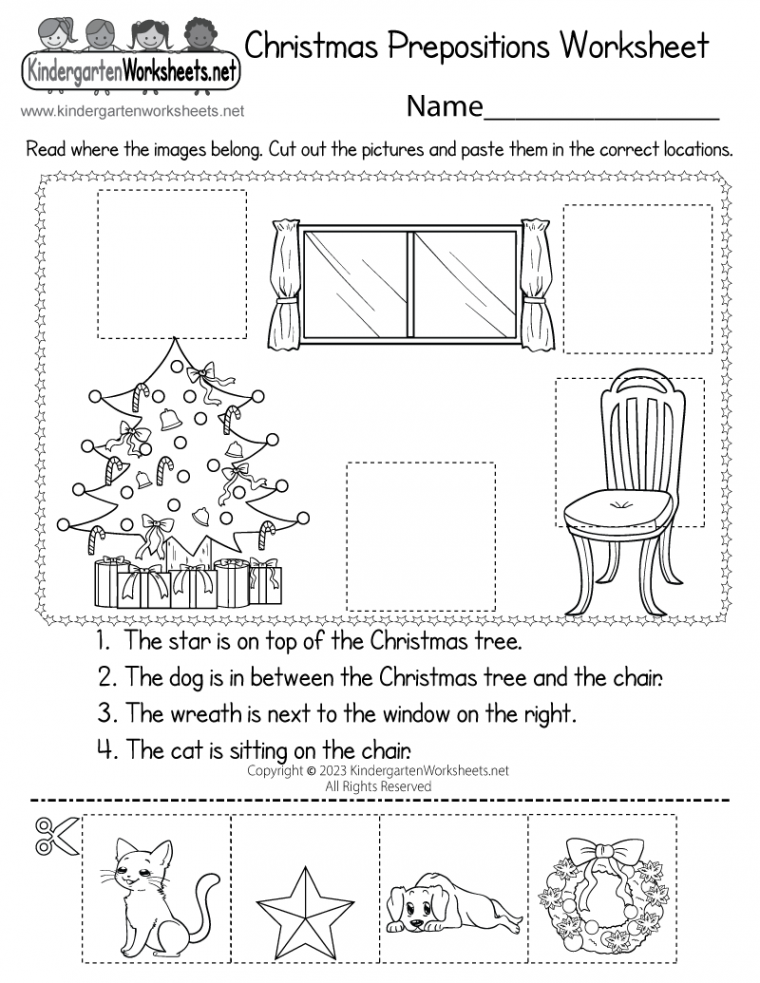 Christmas Prepositions Worksheet - Free Printable, Digital, & PDF