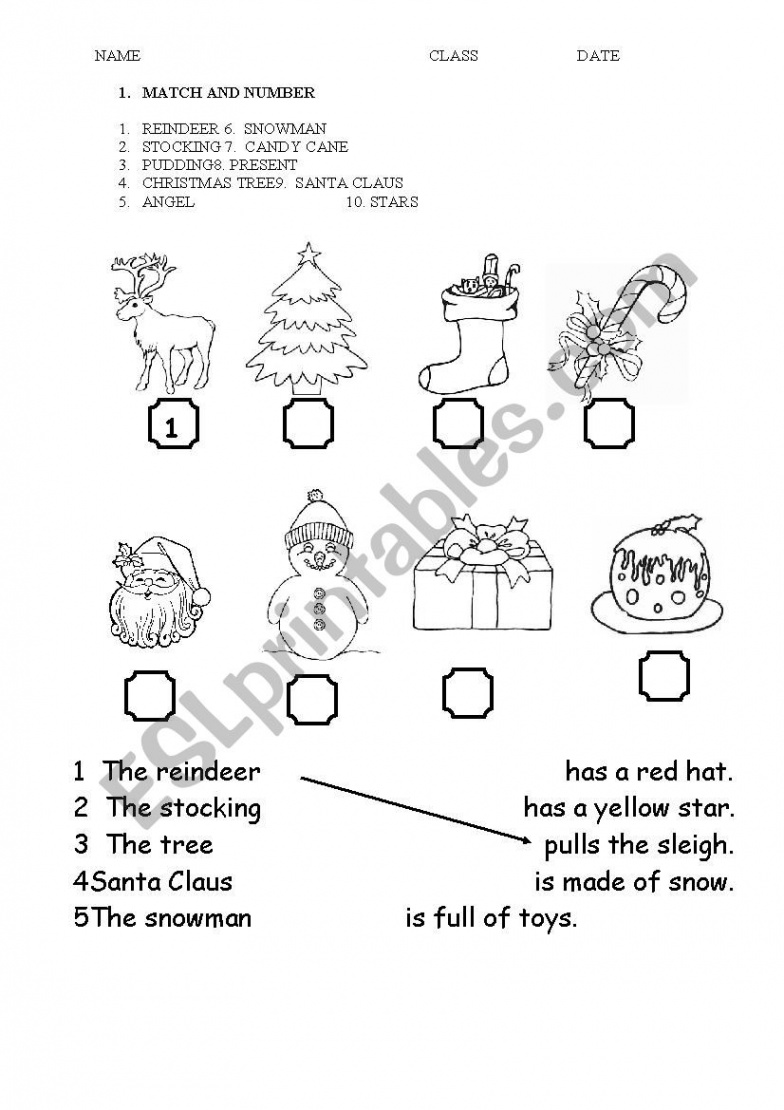 Christmas Primary school - ESL worksheet by amalthea