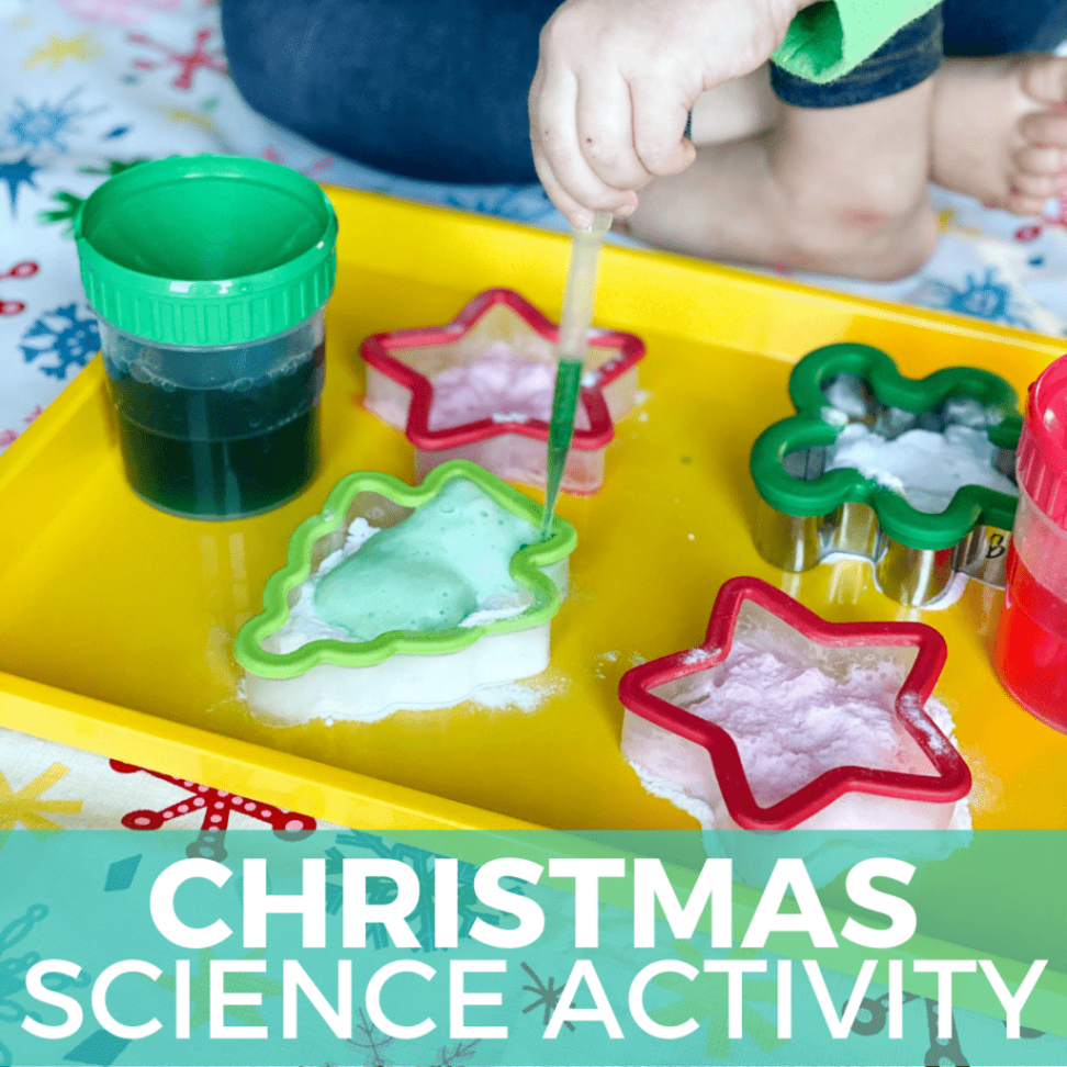 Christmas Science Experiment for Kids - Toddler Approved