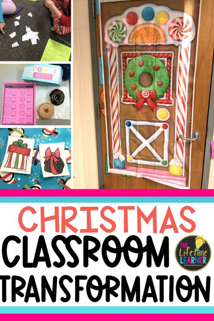 Christmas-Themed Classroom Transformation  Christmas classroom