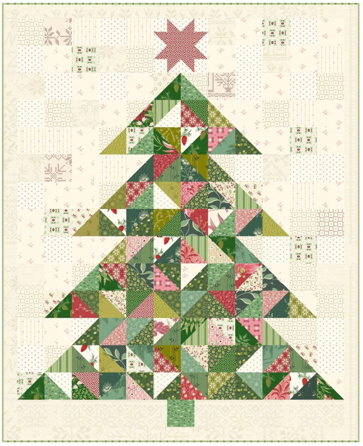 Christmas Tree Quilt Kit Pattern by Laundry Basket Quilts - Etsy