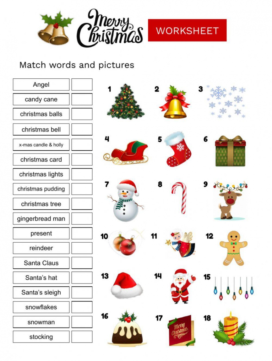 Christmas vocabulary online activity  Live Worksheets