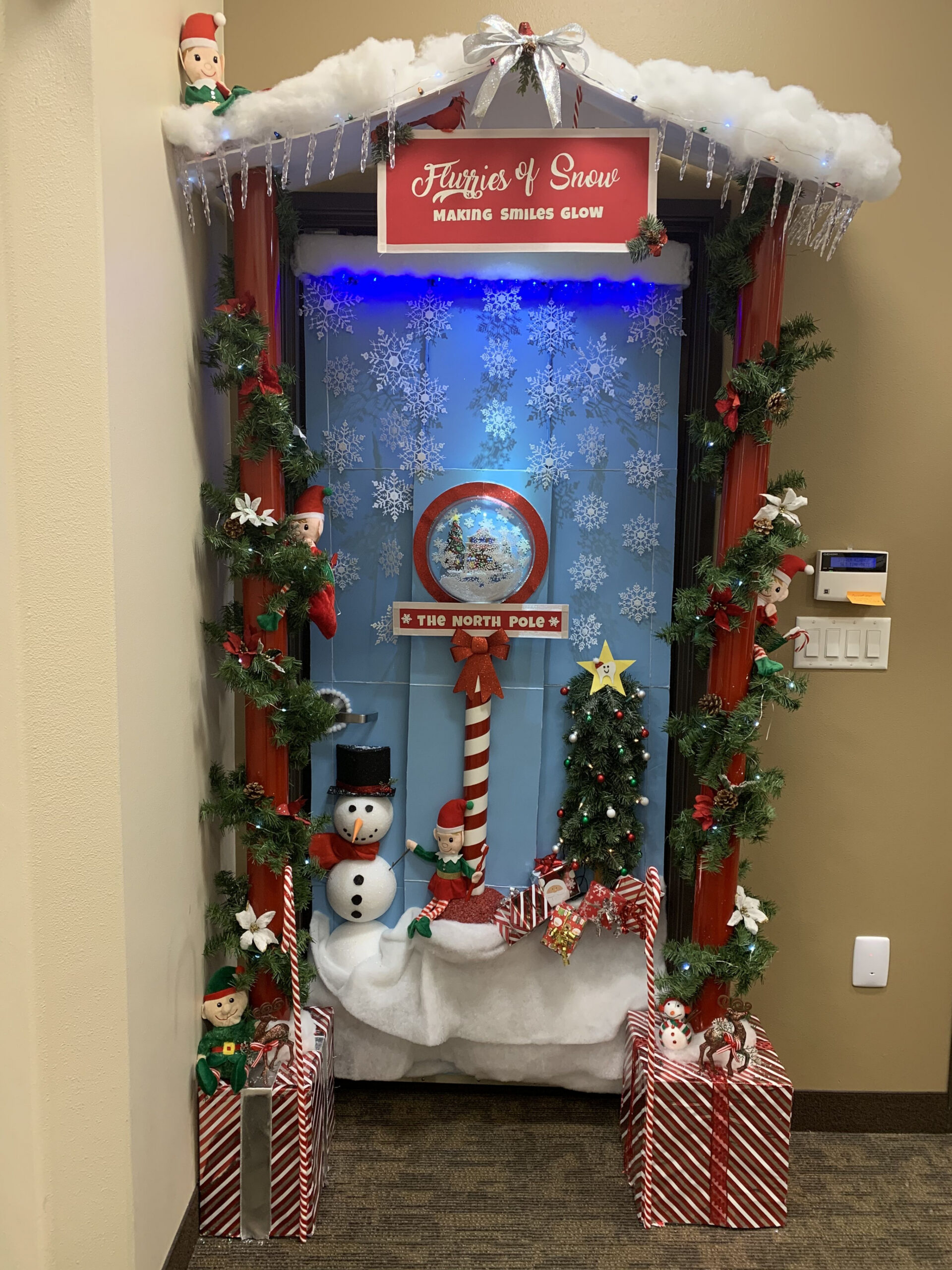 Christmas work door decorating contest North Pole  Christmas door