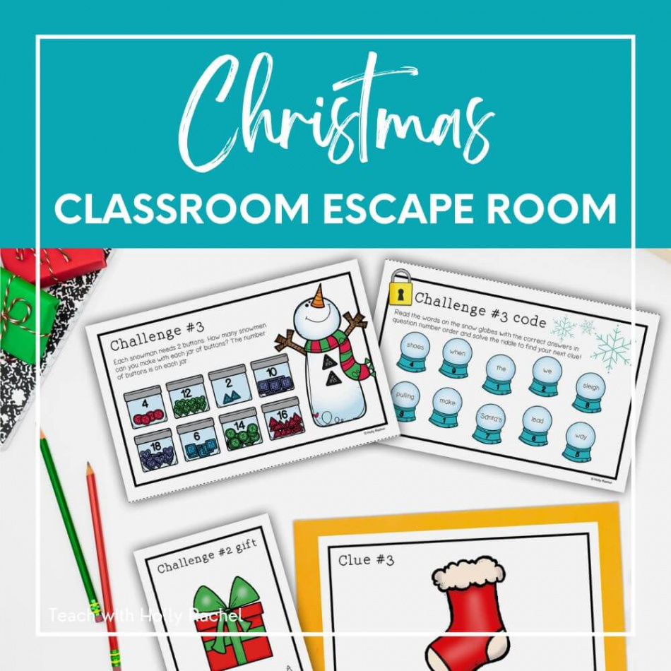 Classroom Christmas Escape Room - Teach with Holly Rachel