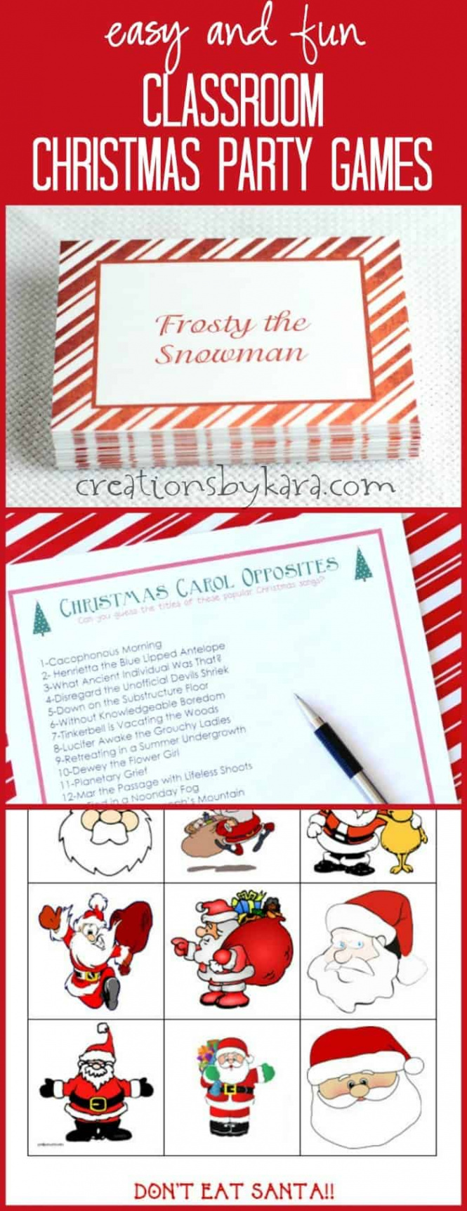 Classroom Christmas Party Games