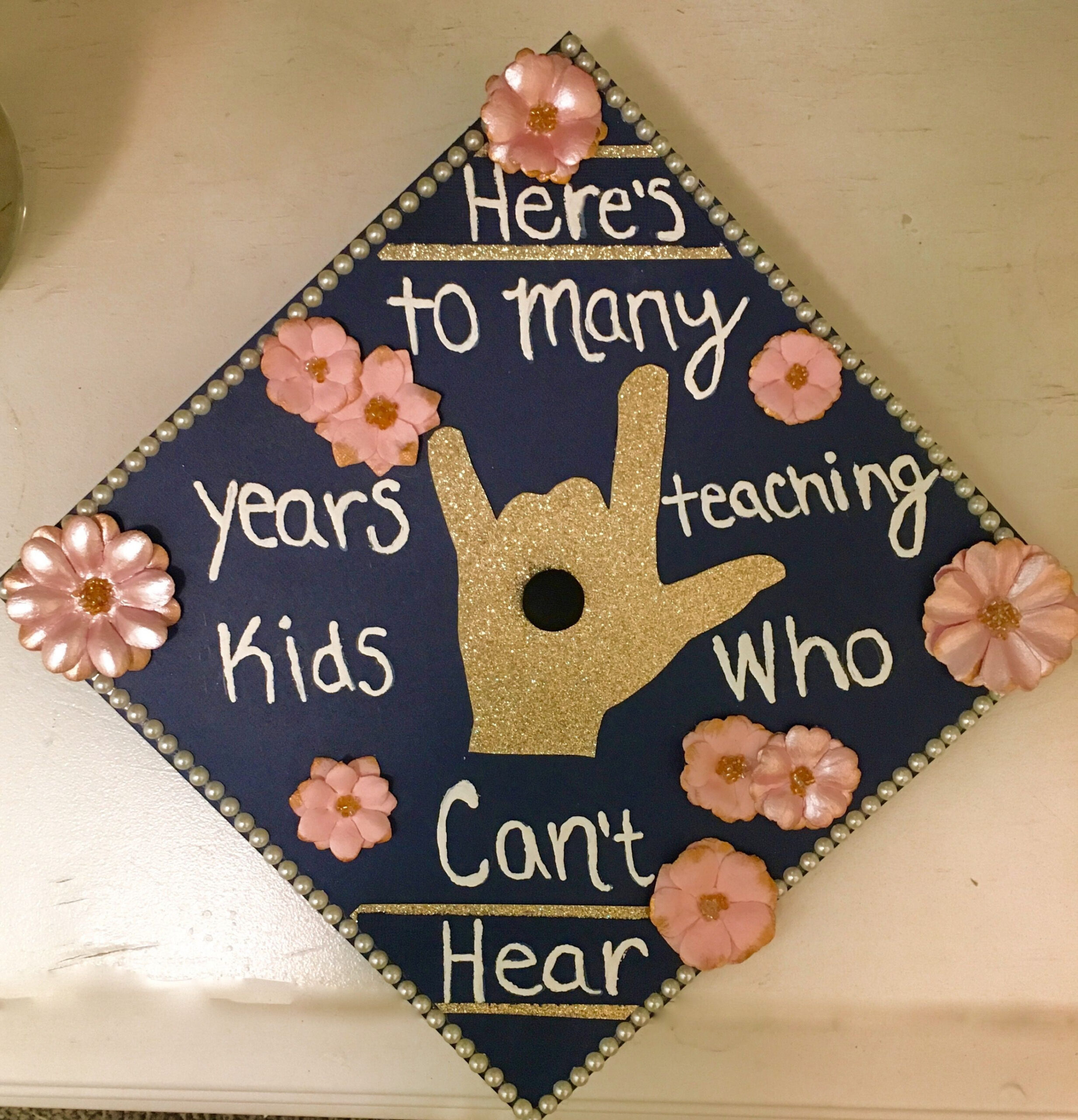 College DIY Grad cap Deaf Education!  College graduation cap