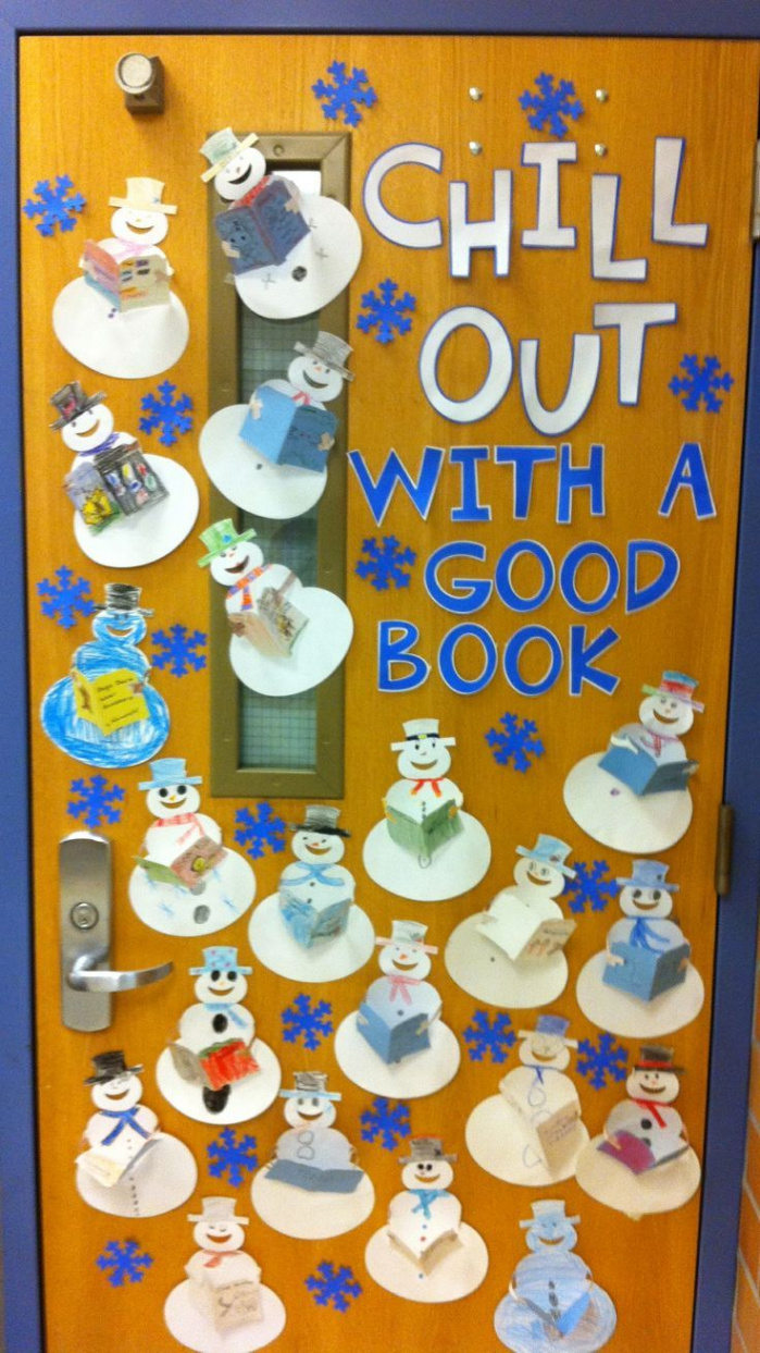 Conversations in Literacy  Door decorations classroom, Winter