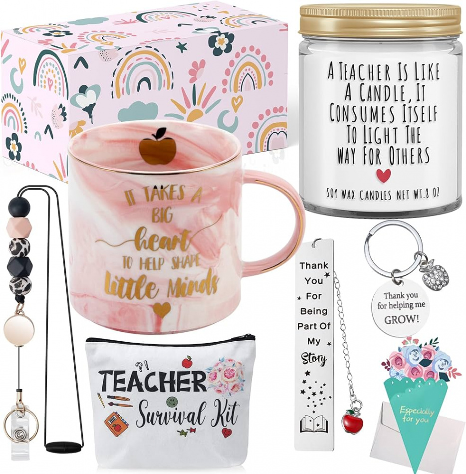 CORCUP Teacher Appreciation Gift Sets from Student - Thank You Teacher  Gifts Basket for Women, Graduation Season Back to School Gift, Christmas  Thank