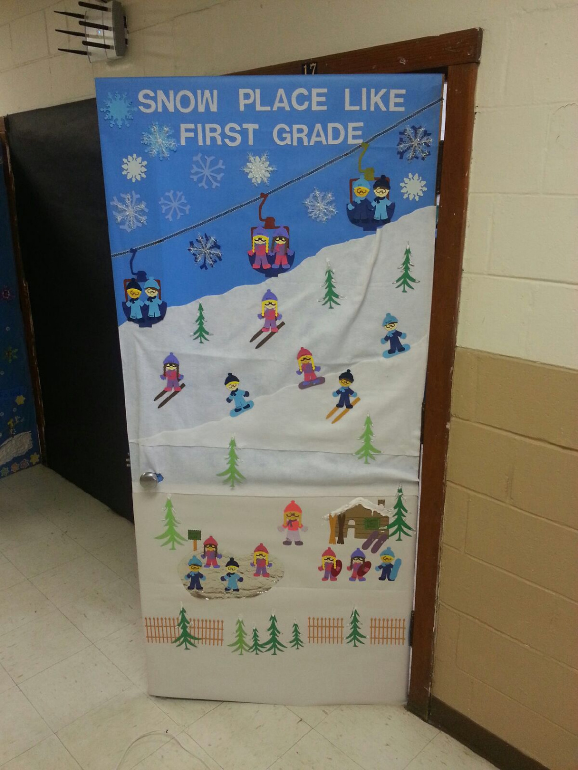 Cozy Winter Wonderland Classroom Door