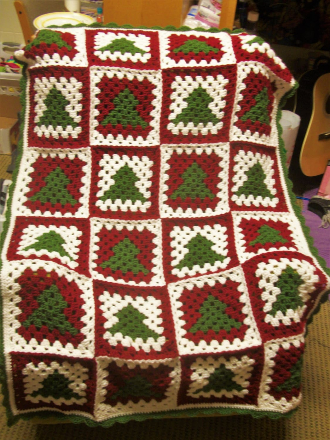 CROCHET PATTERN Christmas Tree Granny Square Afghan - Etsy