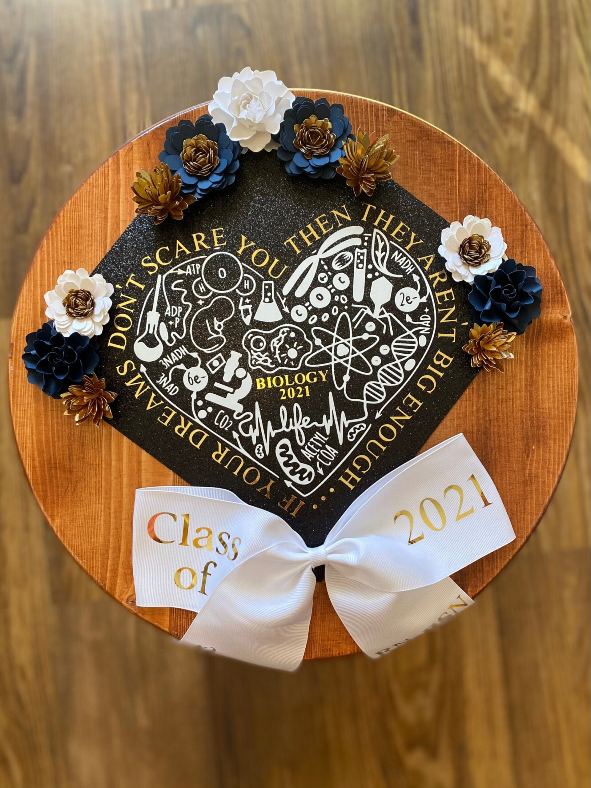 Custom Personalized Graduation Cap Topper Biology Science - Etsy