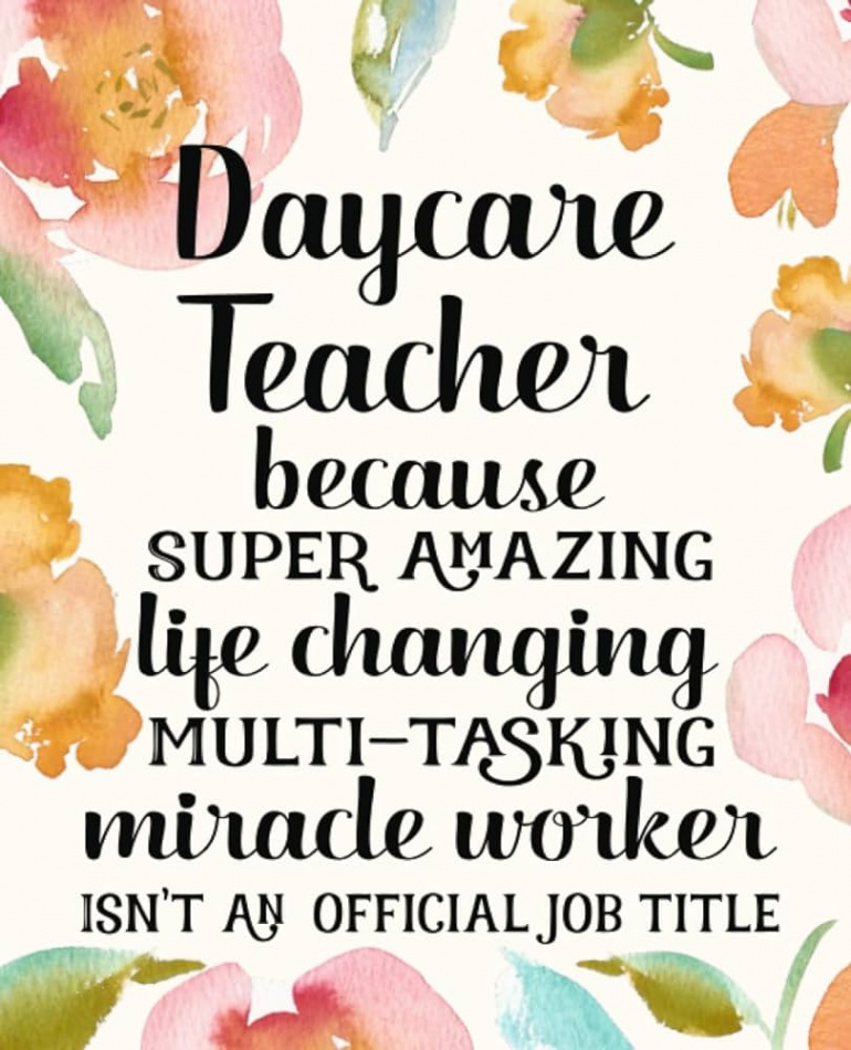 Daycare Teacher Appreciation Gift: Funny Thank You Present for Friends,  Family or Coworkers