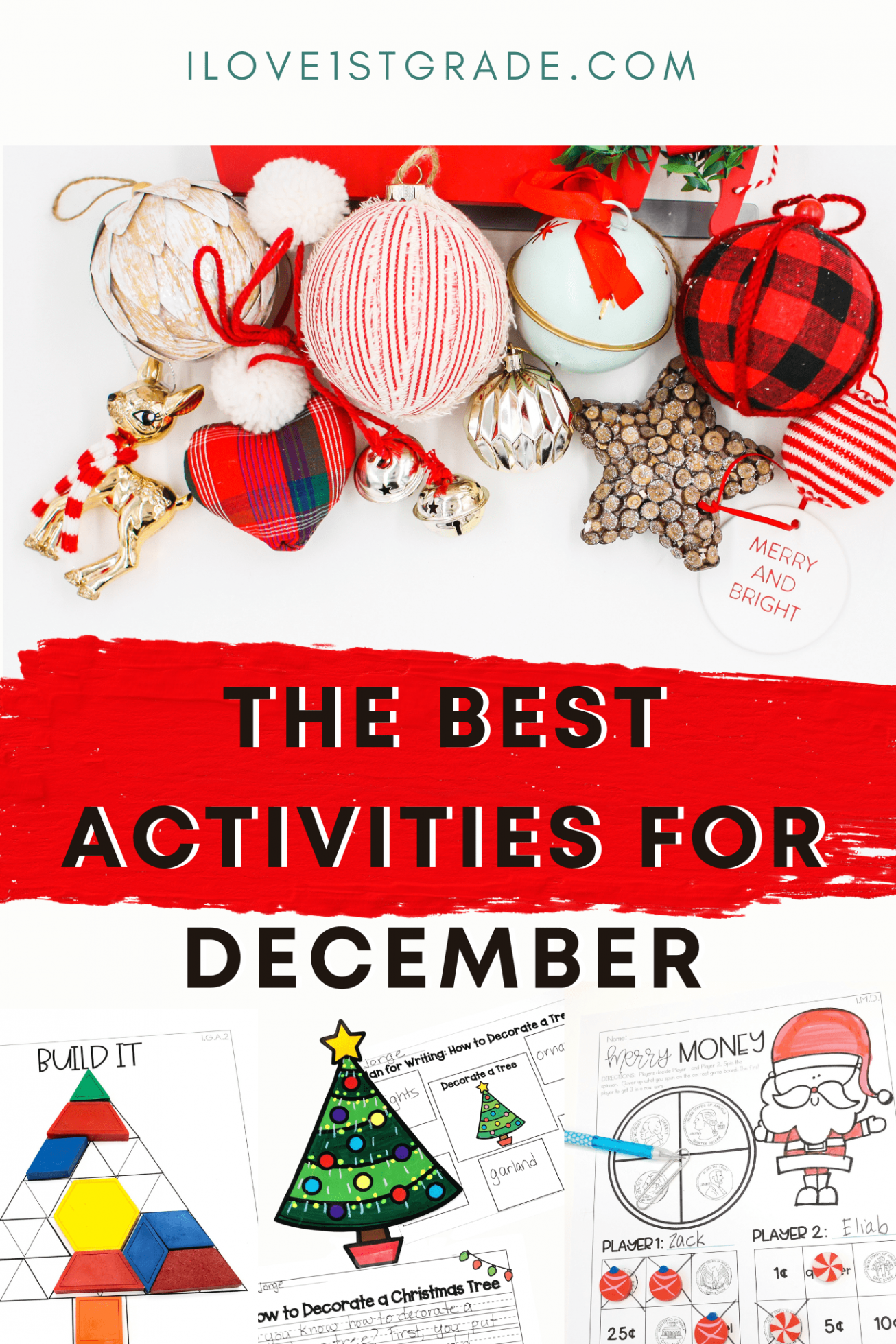 December Activities for First Grade - I Love st Grade