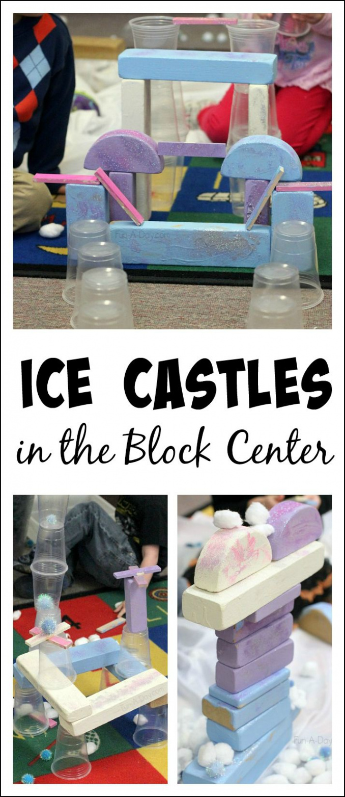 DIY "Frozen" Building Activities for Preschoolers  Winter