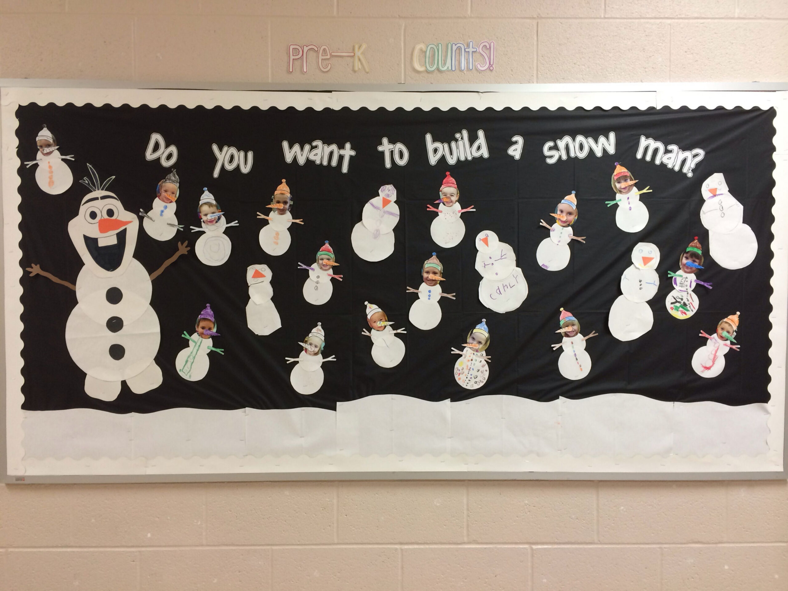 Do You Want to Build a Snowman? Bulletin Board! (Have blank