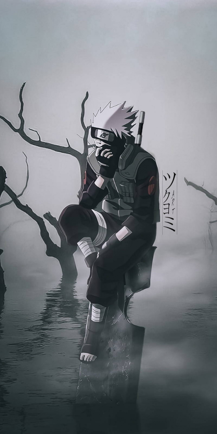 Download Kakashi Iphone Gray Aesthetic Wallpaper  Wallpapers