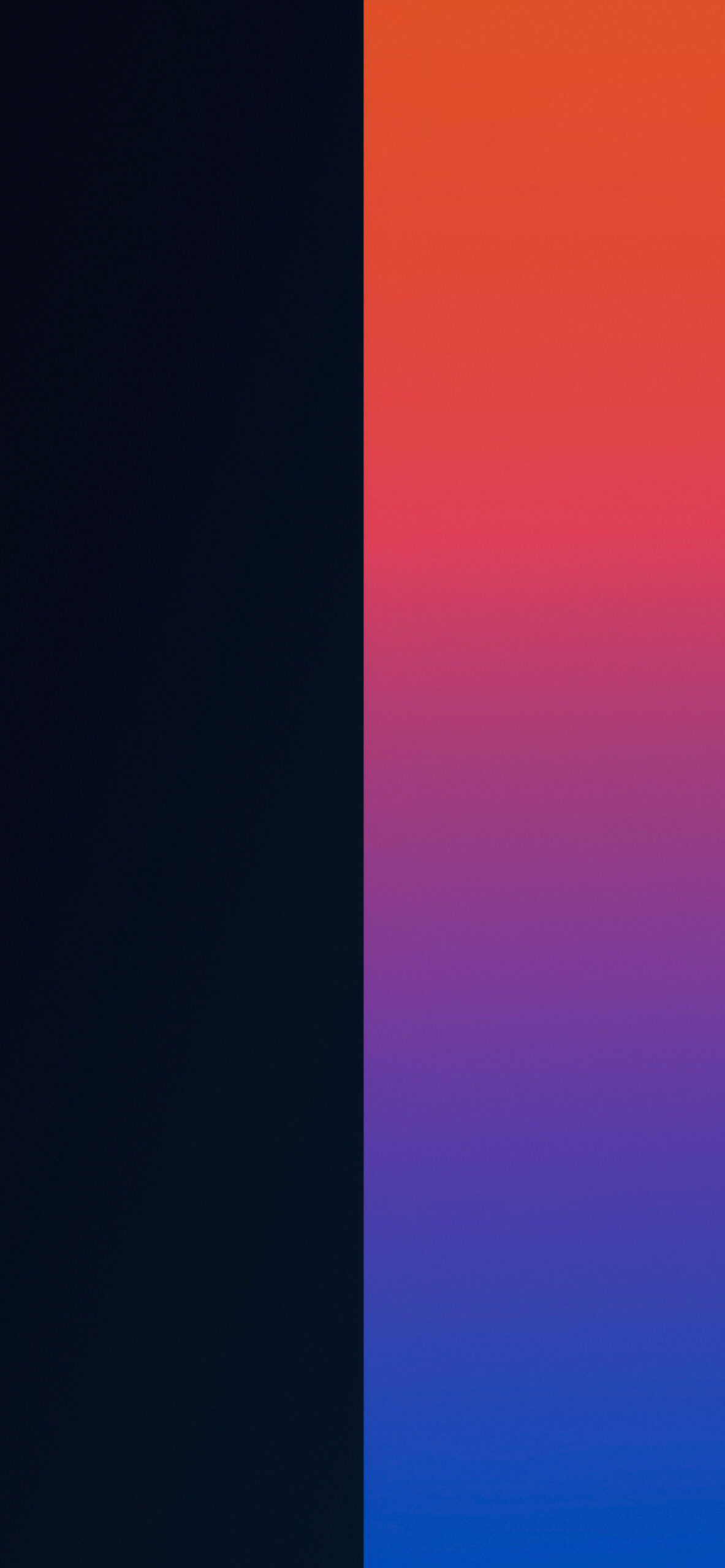 Duo iPhone wallpapers with split colors