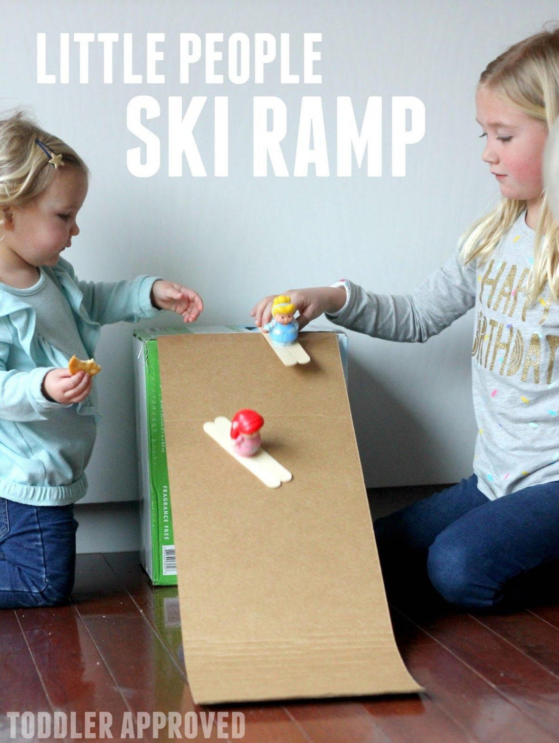 Easy Little People Ski Ramp for Kids  Winter activities preschool