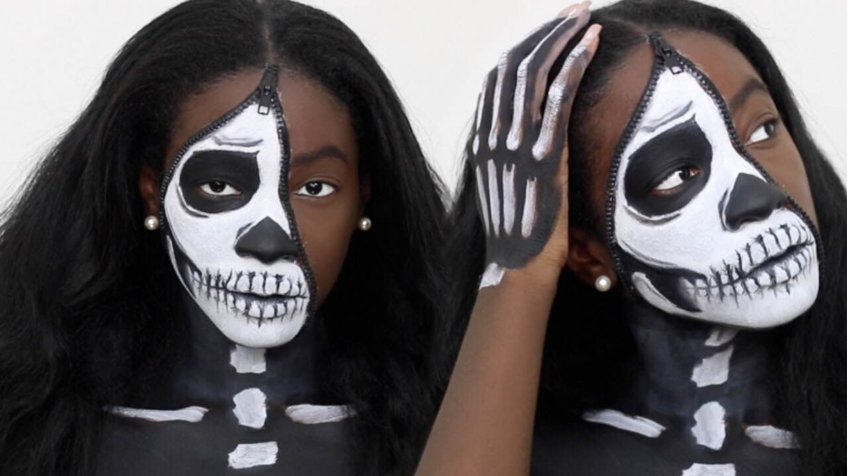 Easy Skull Makeup Tutorials for Halloween When You Just Want To