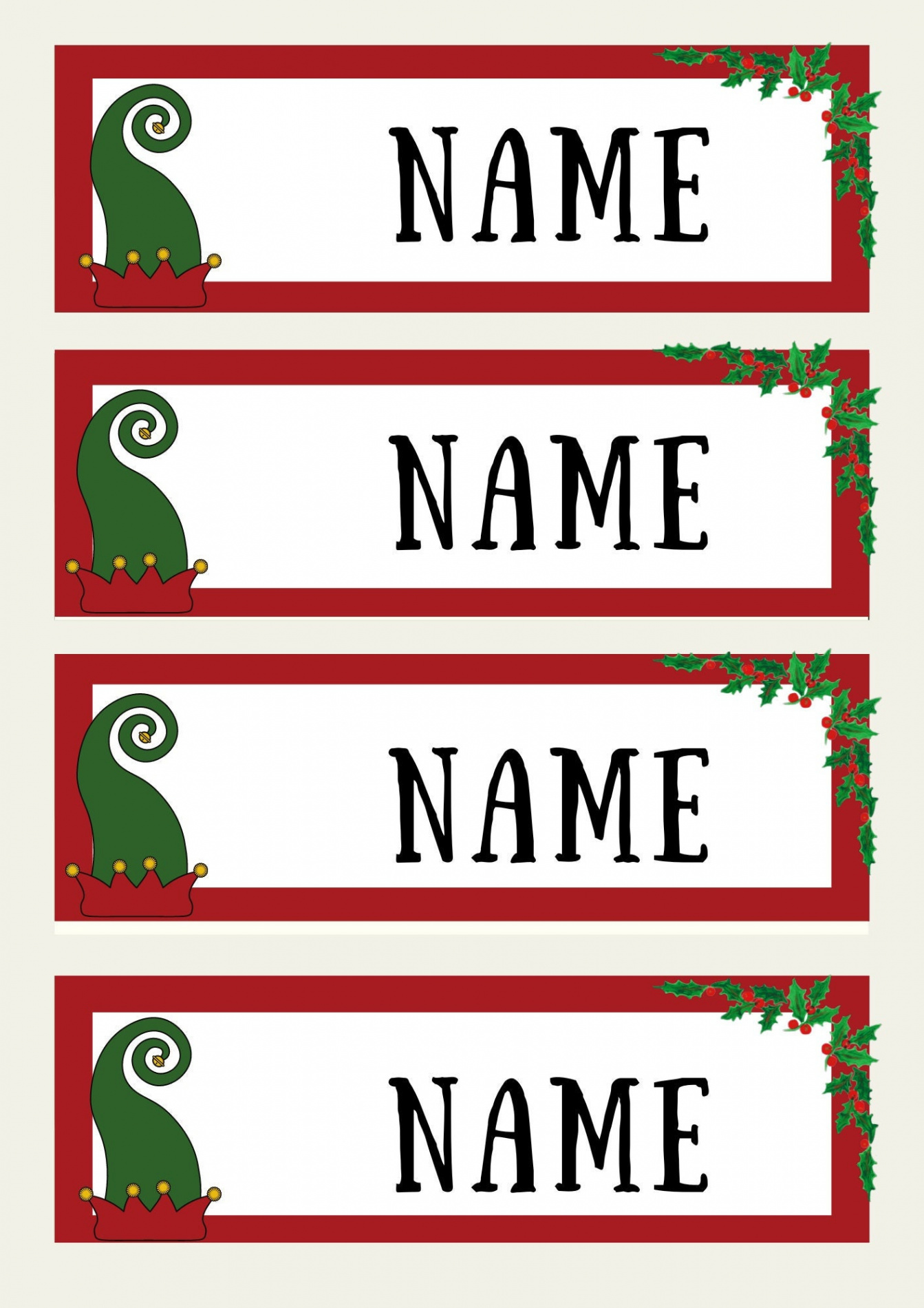 EDITABLE Christmas Name Tags Printable Classroom Nametags - Etsy