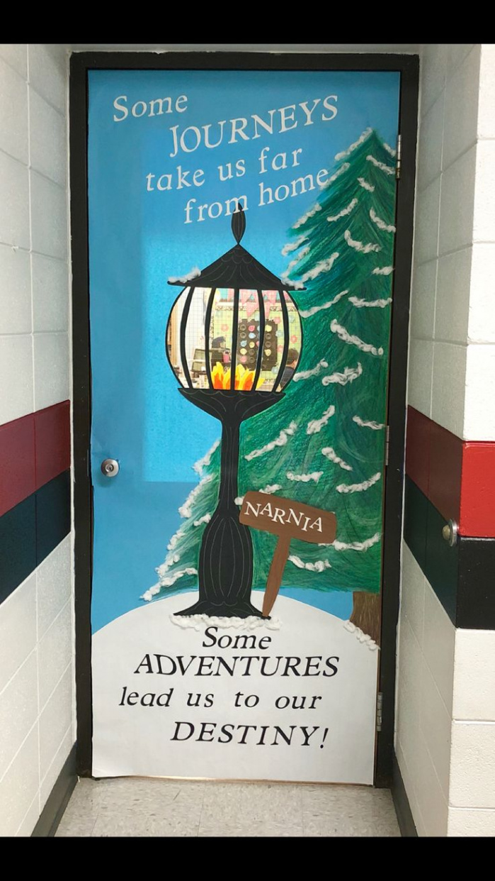 Enchanting Narnia-inspired Classroom Door