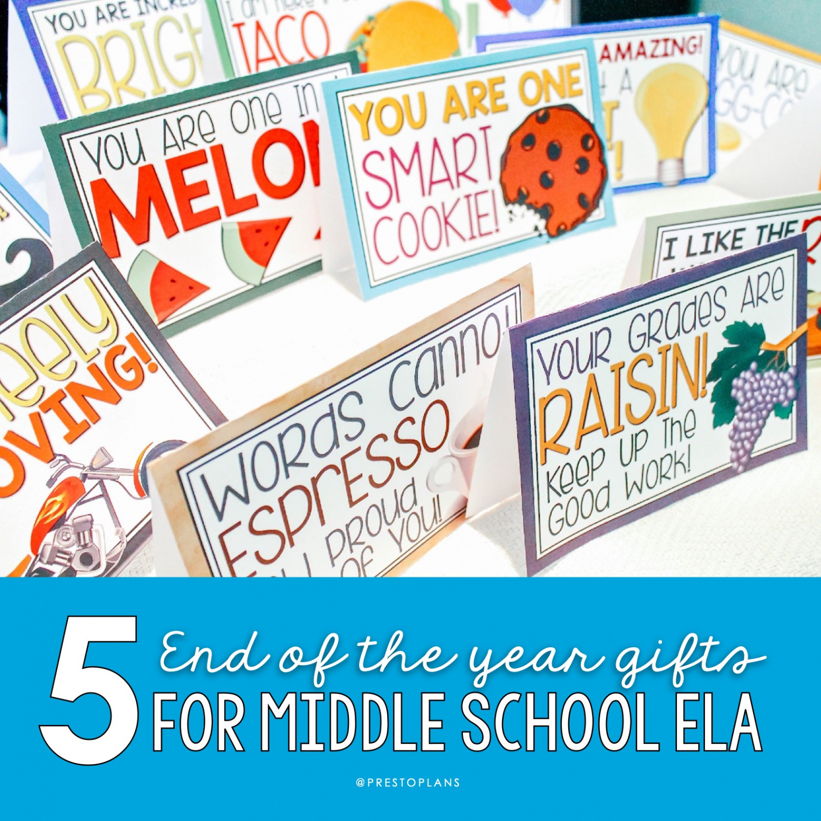 End of the Year Gifts to Give Students in Middle School ELA