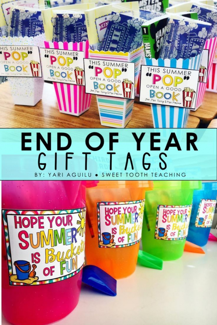 End of Year Summer Gift Tags for Student Gifts  Pop Open a Good